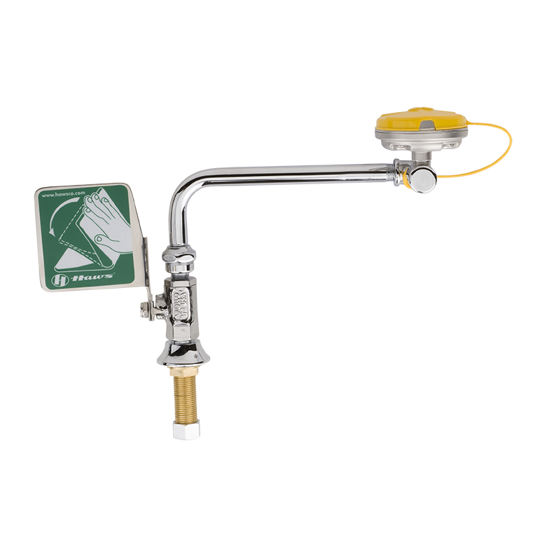 Haws 7612LH AXION® MSR Eye/Face Wash, Swing-Away, Sink Mounted, Left Side