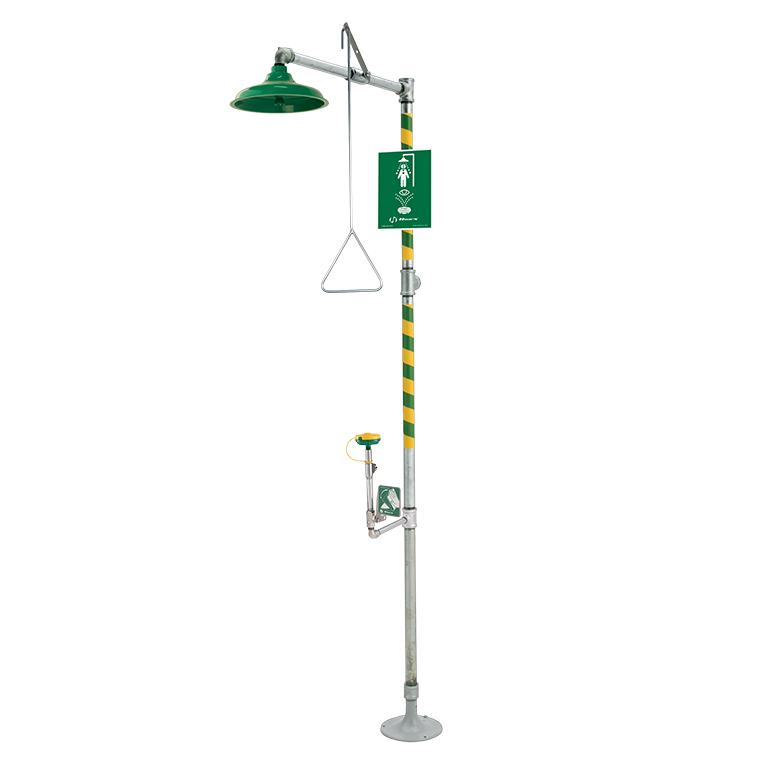 Haws 8317 AXION® MSR Combination Emergency Shower and Eye/Face Wash, Showerhead, Receptor Not Included