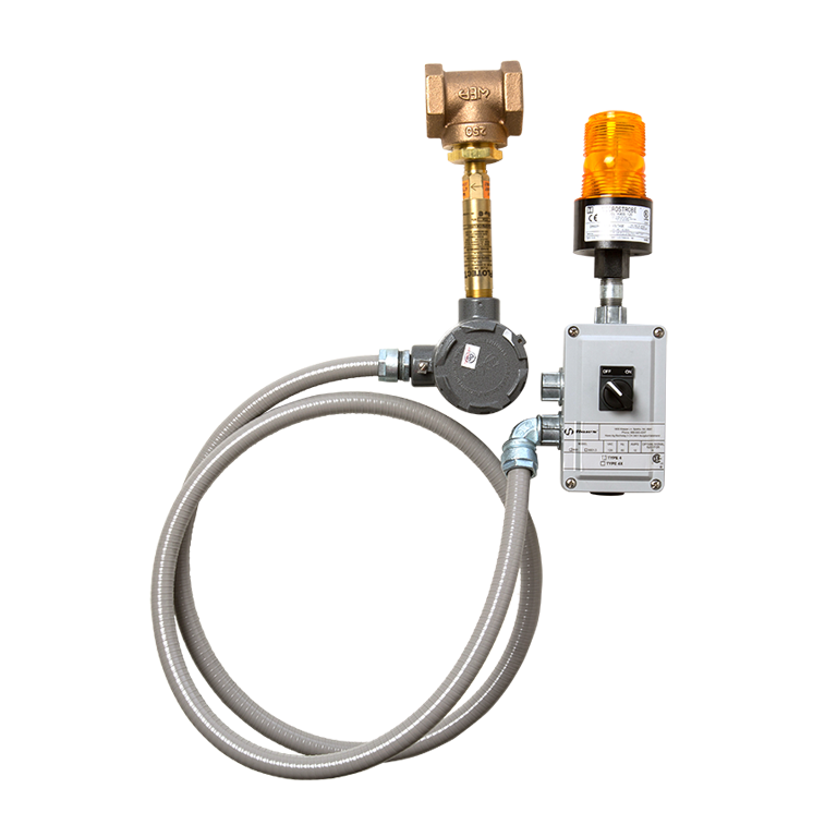 Haws 9001 Emergency Alarm and Light System, 1-1/4" 120 VAC, Double Pole, Double Throw Flow Switch