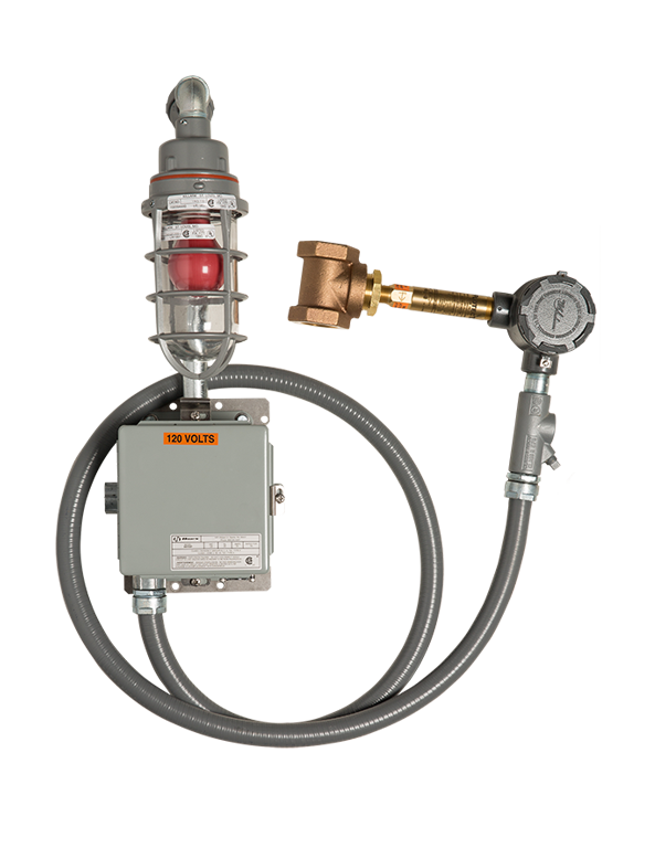 Haws 9001EXP Emergency Alarm System, 120 VAC Class 1, Division 2, Groups B, C, and D, Double Pole, 1-1/4" NPT Double Throw Flow Switch