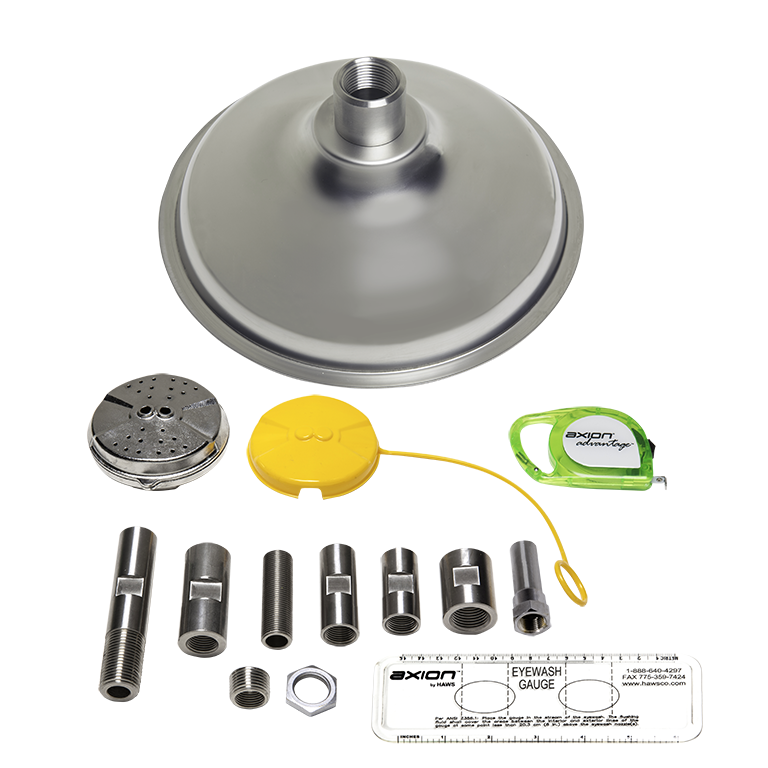 Haws AX14S AXION Advantage® Eye/Face Wash and Shower Upgrade Kit, Stainless Steel