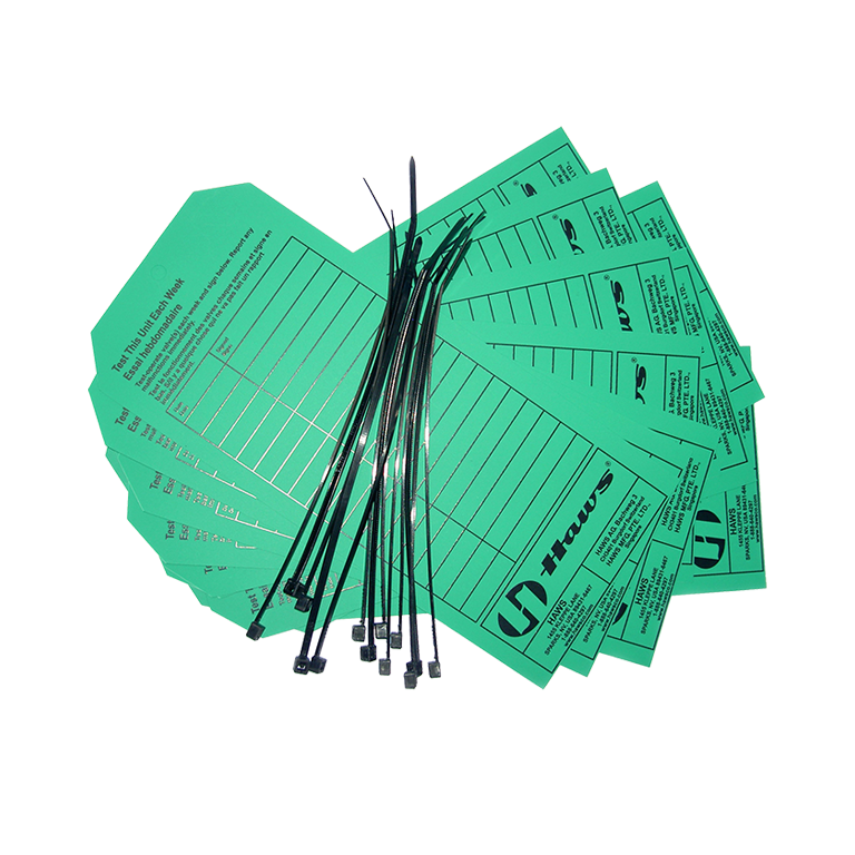 Haws SP170 Green Waterproof Test Card for use with Emergency Equipment (25/pack)
