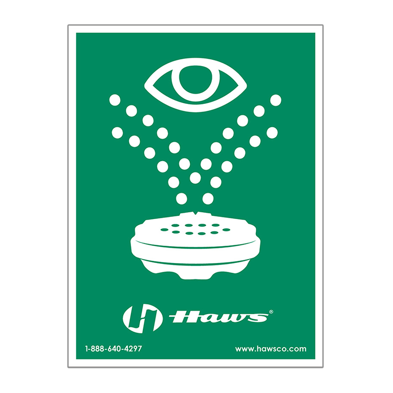 Haws SP175 Vertical Universal Emergency Eyewash Sign