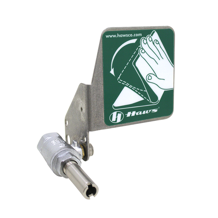Haws SP225 Ball Valve with Flag, Chrome-Plated Brass, 1/2" Inlet x 1/4" NPT Outlet