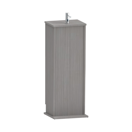 ASI FS-0700A Mobile Plastic Laminate Sanitizing Station, Battery, Freestanding