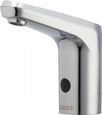 Chicago Faucets E80-A11D-61ABCPT E-Tronic Lavatory Sink Faucet with Touch Free Operation, LTPS, 0.35 GPM