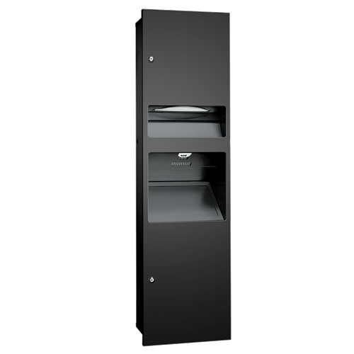 ASI 64672-41PC Simplicity in Matte Black, Cabinet Only for 3-in-1 Unit, 6.8 gallon, Recessed, Hand Dryer Not Included