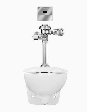 Sloan WETS-2753.3002-STG Vitreous China Toilet Fixture with Sensor Activated, Royal 111-1.6 ESS Flushometer with SloanTec Glaze