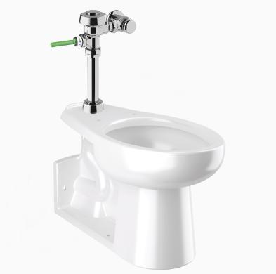 Sloan WETS-2222.2001 Vitreous China Toilet Fixture with WES 111 Closet Flushometer