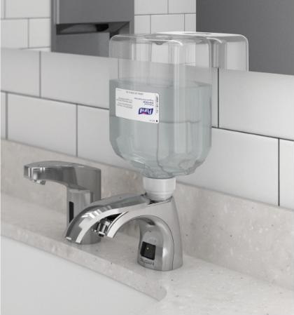 Sloan ESD-360-CP Deck-Mounted Top-fill Foam Soap Dispenser, Polished Chrome Finish, 2000 ml