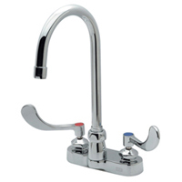 Zurn Z812B4-XL-3F AquaSpec 4" Centerset 0.5 GPM Faucet with 5-3/8" Gooseneck and 4" Wrist Blade Handles