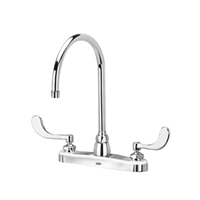 Zurn Z871C4-XL AquaSpec Kitchen Sink Faucet with 8" Gooseneck and 4" Wrist Blade Handles