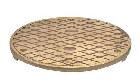 Zurn PB1400-CVR-2-3IC-USA ZB1400 Polished Bronze 5-1/2" Medium Duty Cleanout Cover