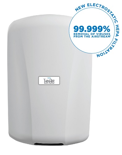  TA-WH Excel Dryer TA-WH ThinAir ADA Compliant Hand Dryer with HEPA Filter, White Epoxy Cover