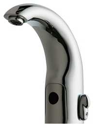 Chicago Faucets 116.122.AB.4T HyTronic Touch Free Programmable Electronic Faucet, Dual Supply, 0.35 GPM, User Adjustable Temperature Control Mixer, AC Powered, Less Transformer