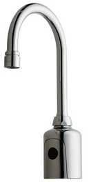 Chicago Faucets 116.203.AB.4T HyTronic Touch Free Programmable Gooseneck Faucet, Single Supply, 0.35 GPM, Battery Operated