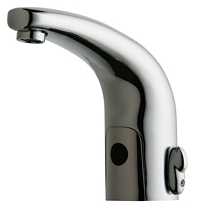 Chicago Faucets 116.221.AB.4T HyTronic Traditional Touch Free Programmable Electronic Faucet, 0.35 GPM, Dual Supply, User Adjustable Temperature Control Mixer, Battery Operated