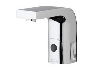 Chicago Faucets 116.778.AB.4T HyTronic Edge Touch Free Programmable Electronic Faucet, Dual Supply, 0.35 GPM, User Adjustable Temperature Control Mixer, AC Powered, Less Transformer