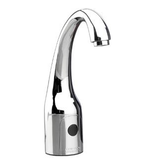 Chicago Faucets 116.869.AB.4T HyTronic Curve Touch Free Programmable Electronic Faucet, Dual Supply, 1.5 GPM, Concealed Internal Temperature Control Mixer, Battery Operated