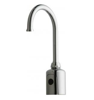 Chicago Faucets 116.659.AB.1T HyTronic Touch Free Programmable Gooseneck Electronic Faucet, Dual Supply, 1.5 GPM Flow Control, Concealed Internal Temperature Control Mixer, Long Term Power System (LTPS), Battery Operated