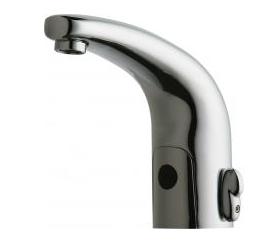 Chicago Faucets 116.663.AB.1T HyTronic Traditional Touch Free Programmable Electronic Faucet, Dual Supply, 0.35 GPM, User Adjustable Temperature Control Mixer, Integrated Emergency Backup Power System (EBPS), AC Powered