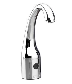 Chicago Faucets 116.713.AB.1T HyTronic Curve Touch Free Programmable Electronic Faucet, Dual Supply, 1.5 GPM Flow Control, Concealed Internal Temperature Control Mixer, Battery Operated