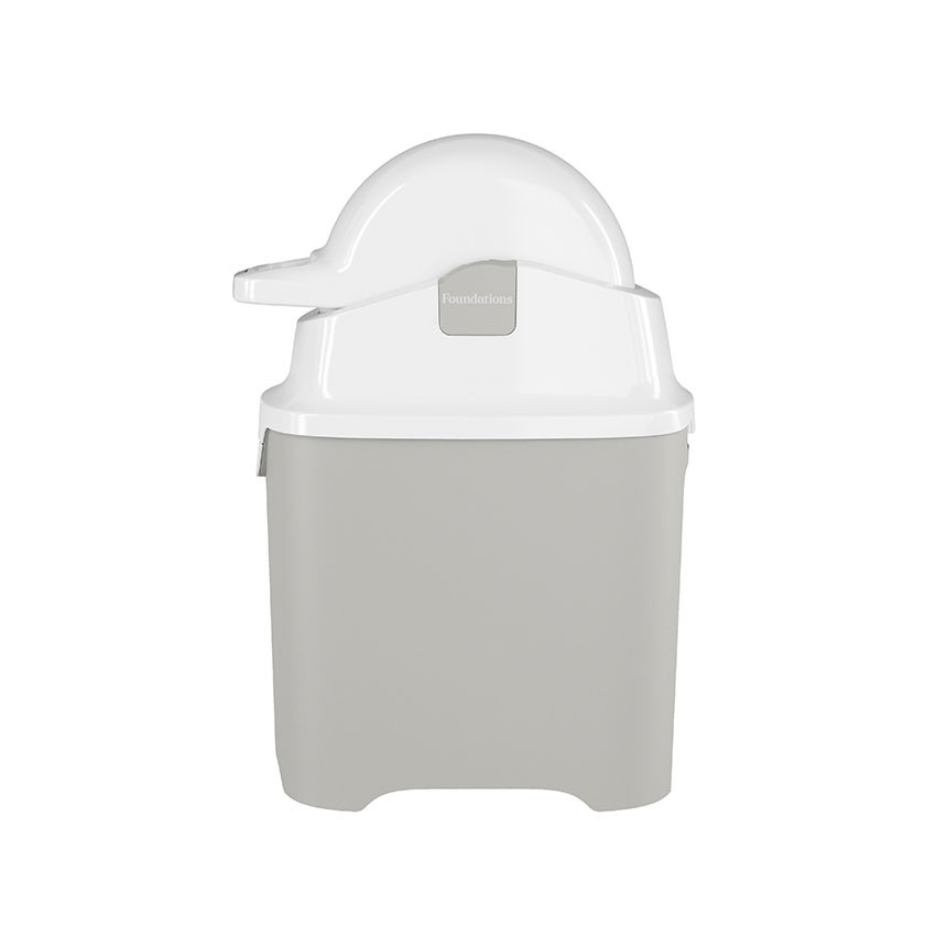 Foundations 9610057 Mini Diaper Pail, 21 inch, Gray