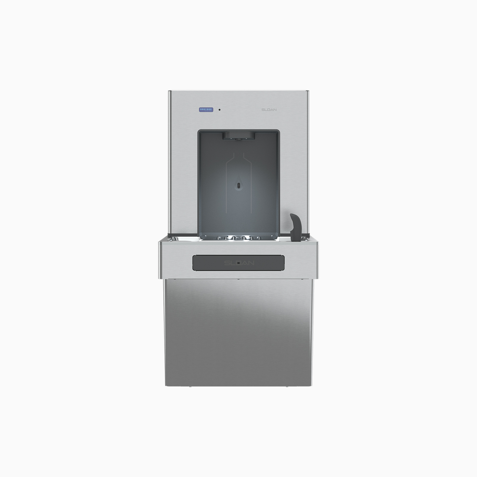 Sloan 33820005 DRS110-FIL-REF-SS DropSpot On Wall Bottle Filler with Water Cooler, Filtered, Refrigerated, Stainless Steel
