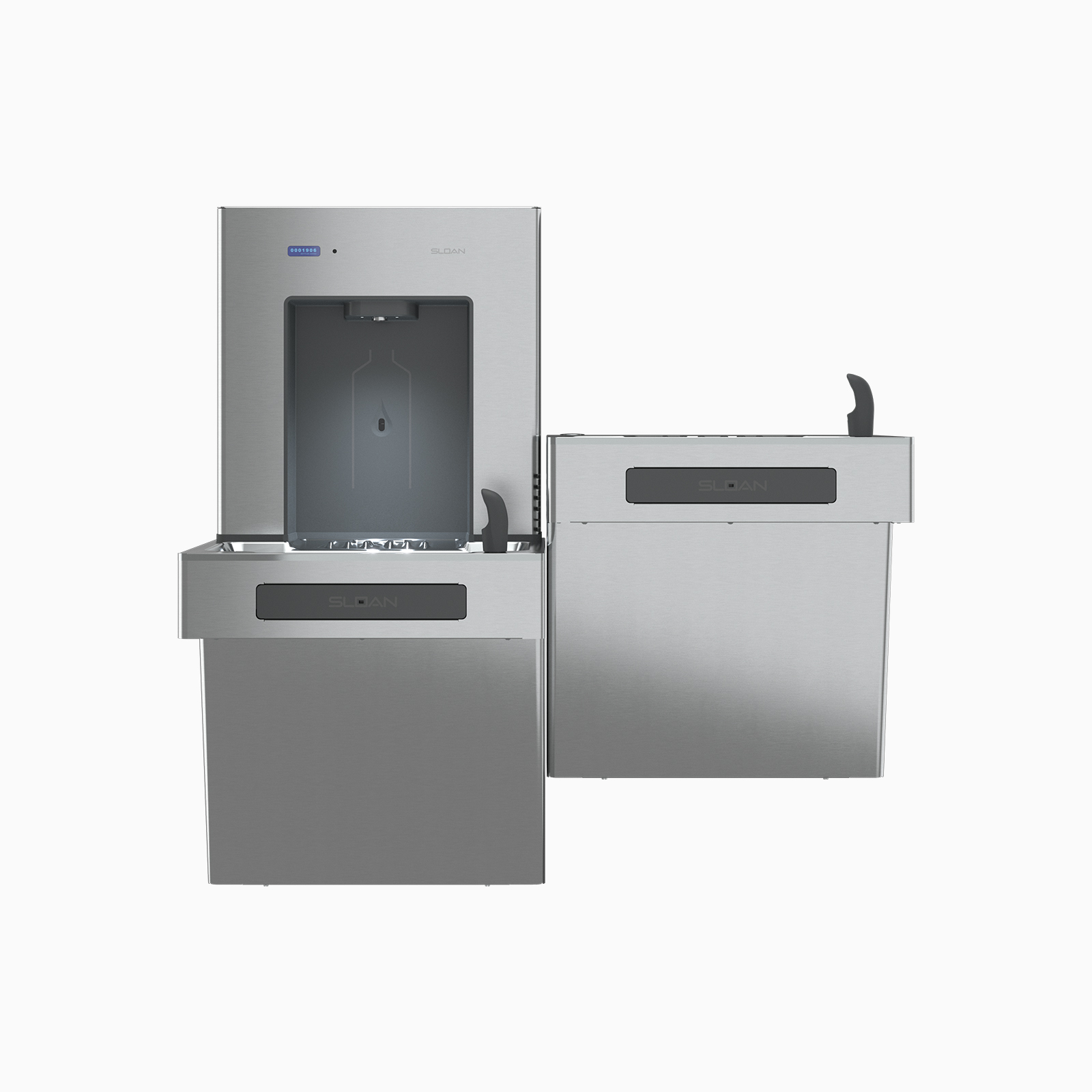 Sloan 33820006 DRS120-FIL-REF-SS DropSpot On Wall Bottle Filler with Bi-Level Water Cooler, Filtered, Refrigerated, Stainless Steel