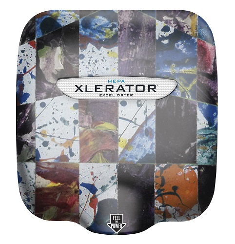  PROLJ606161 Excel Dryer XLERATOR Hand Dryer XL-SB-SI, Brushed Stainless Steel, Artists for Humanity Custom Cover Illusion