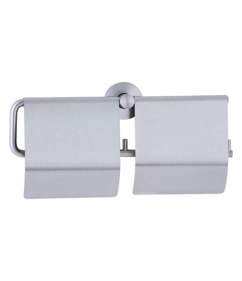 Bobrick B-548 Cubicle Collection, Toilet Tissue Dispenser with Hoods, Surface Mounted, Satin Finish, Two Rolls