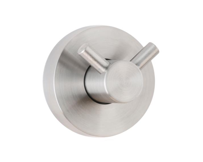 Bobrick B-549 Cubicle Collection, Double Coat Hook, Surface Mounted, Satin Finish