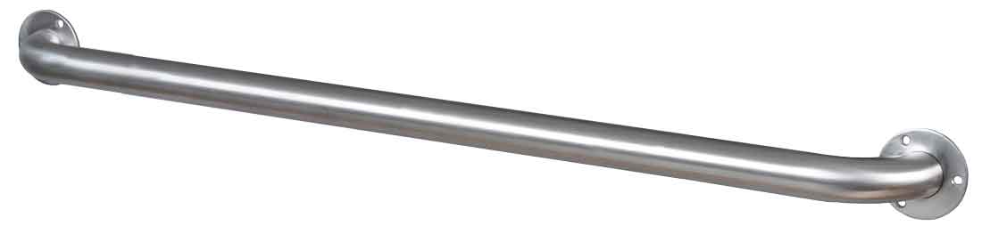 Gamco 150EX42 Straight Grab Bar with Exposed Flange, 1-1/2 Inch Diameter, Stainless Steel with Satin Finish, 42 Inch