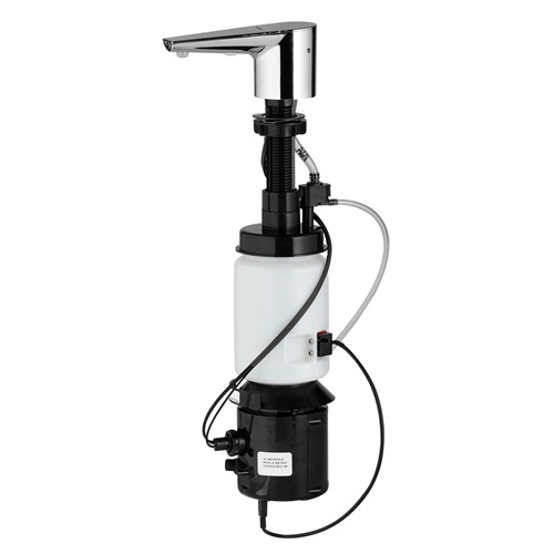 Bobrick B-878 Designer Series Automatic Liquid Soap Dispenser, Top-Fill, Counter Mounted, 34-fl oz, Polished Chrome