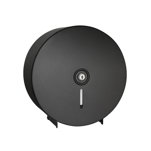 ASI 0042-41 Single Jumbo Roll Toilet Tissue Dispenser, Round, Surface Mounted, Matte Black