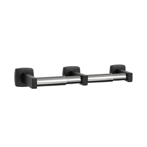 ASI 7305-2-41 Toilet Tissue Holder, Double, Surface Mounted, Matte Black