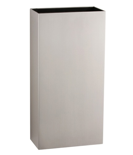 Bobrick B-9279 Fino Collection, Waste Receptacle, Surface Mounted, Satin Finish, 6-Gallon