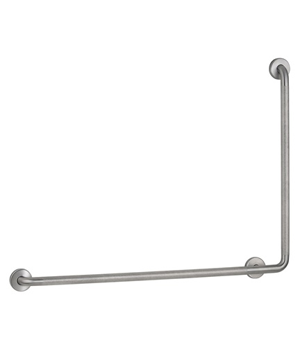 Bobrick B-58546.99 90 Degree Grab Bar, 1-1/4" Diameter, Peened Finish, 40" to the Right