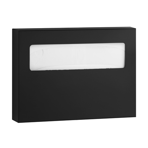 Bobrick B-221.MBLK ClassicSeries Surface Mounted Toilet Seat Cover Dispenser, Matte Black
