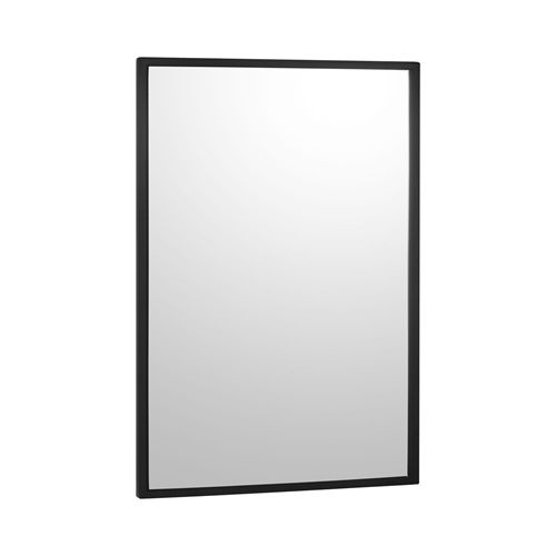 Bobrick B-290 2448.MBLK Welded Framed Mirror, Matte Black, 24 W x 48 H