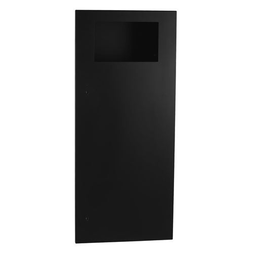 Bobrick B-35643.MBLK TrimLineSeries Waste Receptacle with Disposal Door, Recessed, Matte Black, 12-Gallon