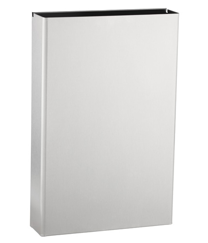 Bobrick B-366-60 Convertible Waste Receptacle, Satin Finish, 6-Gallon