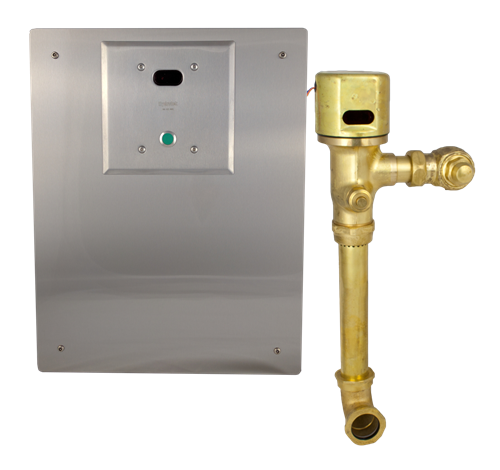 Hydrotek H-8000C-D1BWBDC Automatic Flush Valve, AC Powered, 1.0 GPF Urinal, 3/4" Stop and 3/4" Back Spud, w/ DC Backup, ADA Compliant, Concealed, Wall Box