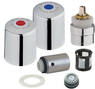 Chicago Faucets 765-RKECOABCP Chicago Faucets Part: 2" MVP Metering Push Handles Retrofit Kit