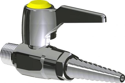 Chicago Faucets LGB1-11B Single Ball Valve, Lever Handle with VAC Index Button