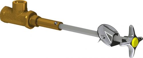 Chicago Faucets LRV-N6-A1B Remote Control Angle Valve for 45 Degree Angle Panels, 2-1/2" Metal Cross Handle, Includes Button Indexed VAC