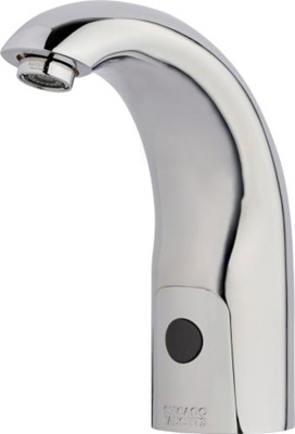 Chicago Faucets H-C31H-43ABCPT HyTronic TempShield Contemporary Touch Free Faucet, Dual Supply, 0.5 GPM, Concealed Internal Thermostatic Temperature Control Mixer, AC Powered, Bluetooth