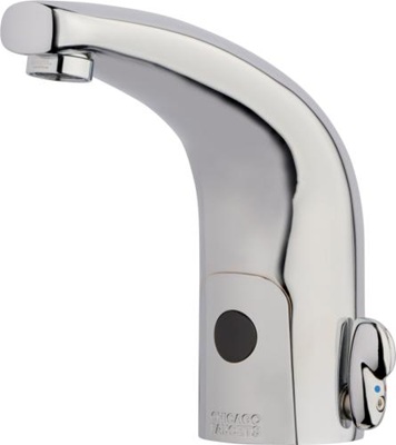 Chicago Faucets H-T11H-45ABCPT HyTronic TempShield Traditional Touch Free Faucet, Dual Supply, 0.5 GPM, User Adjustable Thermostatic Temperature Control Mixer, AC Powered, Bluetooth