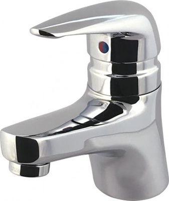 Chicago Faucets 410-T41E37VPABCP Manual Sink Faucet, Scald Protection, Deck Mounted, 1.5 GPM Non-Aerating Outlet, 4-1/4" Lever Handle
