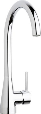Chicago Faucets 436-ABCP High Arc Kitchen Faucet, Deck Mounted, 1.5 GPM, Polished Chrome